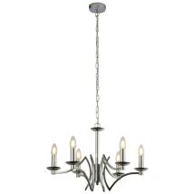Searchlight - Ascot 6 Lumière Pendentif Chrome