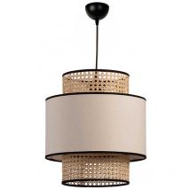 Suspension en rotin effet cannage Diana