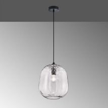 Fischer&honsel - Suspension lampe de table à manger suspension verre gris transparent lampe de salle à manger