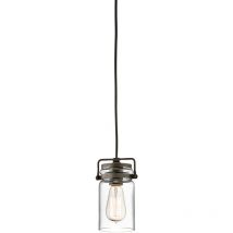 Elstead - Brinley - Mini suspension à 1 ampoule au plafond bronze antique, E27