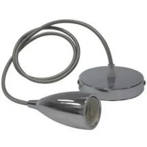 Suspension câble (1m) Edison chrome E27 IP20 max 60W