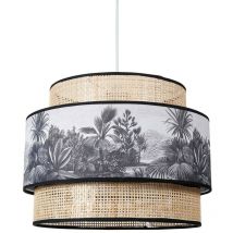 Suspension cannage et tissu Ombrage D40