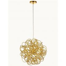 Inspired Lighting - Inspired Deco - Cassidy - Ceiling Pendant Spherical Interwinding Aluminium 6 Light G9 Gold