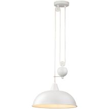 Firstlight Products - Firstlight Century - Luminaire Suspendu À 1 Lumière Rise & Fall Dome Blanc, E27