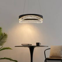 Kosilum - Suspension circulaire noire pampilles scintillantes - Capilano