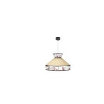 Fabrilamp - Suspension 'Constantinople', Ø50cm, hauteur réglable, 1xE27 (ampoule non incluse), beige et rouge
