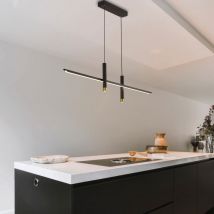 Millumine - Suspension Cuisine Led Noir Et Or Lespar