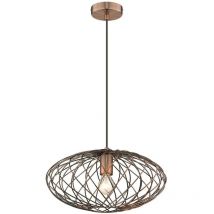 Spring Lighting - Suspension de plafond à 1 lumière en cuivre antique, E27