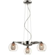 Spring Lighting - Suspension de plafond à 3 bras multiples, chrome, cuivre, G9