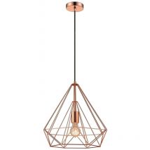 Spring Lighting - Petite suspension de plafond à 1 fil de lumière en cuivre, E27