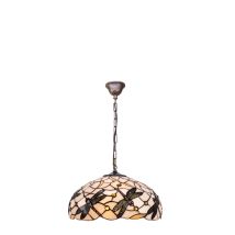 Fijalo - Lampe à suspension de plus grand diamètre 45 cm avec chaîne Pedrera de la série Tiffany