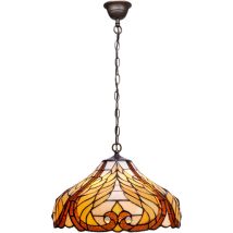 Fijalo - Plafonnier Tiffany avec chaîne et diamètre 45 cm Série Dalí