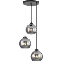 Braytron - Suspension Décorative 3xe27 23w – Verre Fumé