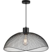 Braytron - Suspension décorative métal noir grillagé E27 Diam 450mm