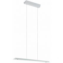 Suspension lampe suspendue suspension lampe suspension lampe de salle à manger lampe de salon, 2 ampoules, acier verre blanc satiné, led 9W 1600Lm