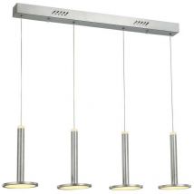 Italux - Oliver - Pendentif suspendu moderne de led nickel satiné, blanc chaud 3000K 2690lm dimmable