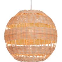 Sampa - Suspension d'intérieur design Kali 130cm réglable rotin naturel compatible led