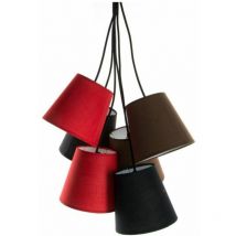 Plafonnier dkd homedecor tissu en fer (40 x 100 cm)