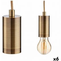Giftdecor - Plafonnier de or métal 60 w 11,5 x 12 x 11,5 cm (6 pcs.)