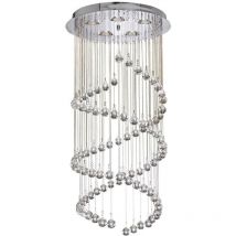 Searchlight - Hallway - Luminaire suspendu à 5 ampoules en spirale, chrome avec cristaux, G9