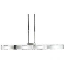 Inspired Mantra - Duna - Luminaire suspendu E27 à 4 ampoules, barre E27, chrome poli, acrylique blanc