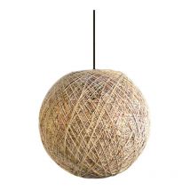 Suspension en corde de papier naturel mistra forme boule