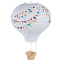 Suspension enfant Montgolfière papier blanc Ostaria