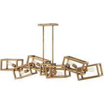 Ensemble Hinkley Fredrick Ramond 6-Licht-Anhänger aus gebürsteter Bronze