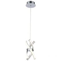Inspired Mantra Espirales Suspension 1 lumière 12W led 3000K, 840lm, argent/acrylique givré/chrome poli, 3 ans de garantie