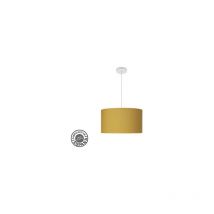 Fabrilamp - Suspension Fashion 2xe27 Blanc/jaune Regx40x40cm C/diffuseur