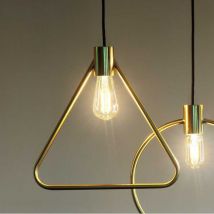 Millumine - Suspension Filaire Abc Laiton Satiné Triangle