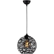 Lustre noir en métal – Suspension – 119 cm – E27 Max 40 W – OZAIA