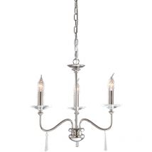 Elstead - Finsbury Park - Lustre à 3 ampoules au fini nickel poli, E14