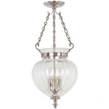 Elstead - Finsbury Park - Pendentif lanterne de plafond moyen à 3 ampoules, nickel poli, E14