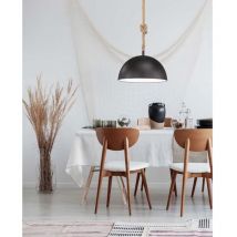 Sonstige - Lampe suspendue lampe de table à manger lampe de chanvre noire lampe de salon rétro