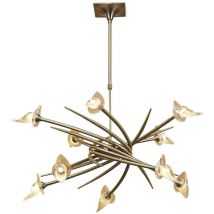 Inspired Mantra Fusion Flavia Flavia Suspension Up-Down Round 10 Lumière G9, Laiton Antique