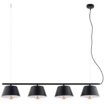 Suspension Gelato, Acier peint par poudrage, Noir, Blanc, 100x100x20 cm