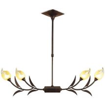 Inspired Mantra Holland Suspension Linéaire Télescopique Line 4 Lumière G9, Marron, Oxyde Noir