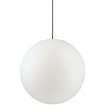 Sole - 1 lámpara colgante de techo de exterior mediana ligera blanca IP44, E27 - Ideal Lux