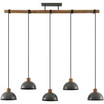 Lindby - Suspension à intensité variable 'Durbis' en bois pour salon & salle à manger