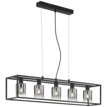 Fischer&honsel - Lampe suspendue lampe de table à manger lampe suspendue lampe de salon en verre fumée 5 ampoules