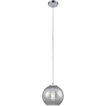 Esto - Suspension Jaron - Diam. 20 x H.120 cm - Verre et chrome