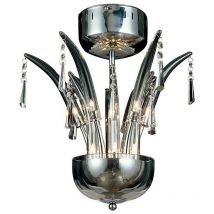 Inspired Jasper Luminaire suspendu rond à 12 ampoules G4, chrome/cristal poli, non compatible avec les led/cfl