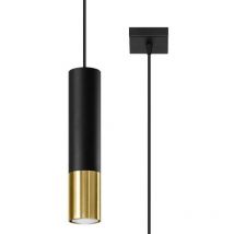 Sollux - Suspension Lampe Noir Or pour Ampoule GU10 - silamp