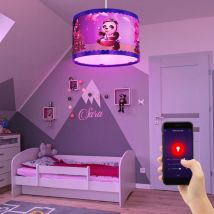 Globo Lighting - Suspension lampe suspendue lampe de chambre d'enfant plafonnier lampe de salle de jeux, plastique coloré, télécommande dimmable
