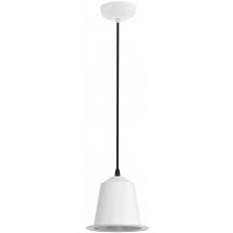 Lampe à suspension lampe de table à manger blanche lampe à suspension LED lampe de cuisine, acier blanc, 5W 400lm blanc chaud, DxH 17,5x110 cm, Eglo
