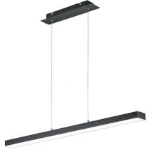 Frankystar - Suspension led rectangulaire Agano en métal noir satiné avec variateur à clic, interrupteur à 4 intensités et variation de la lumière