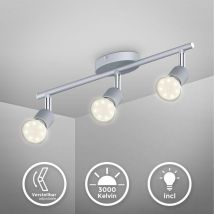 B.k.licht - plafonnier led 3 spots orientables modernes plafond salon bureau salle à manger cuisine couloir lumière blanche chaude 3 x 3W GU10