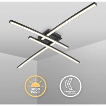B.k.licht - Plafonnier 20W i pivotant i 3000K blanc chaud i noir i 2200 lumen