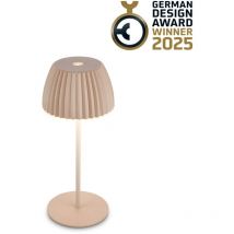 B.k.licht - Briloner riffle Mini lampe de table led sans fil IP44, intensité lumineuse variable, tactile, batterie, German Design Award Winner 2025,